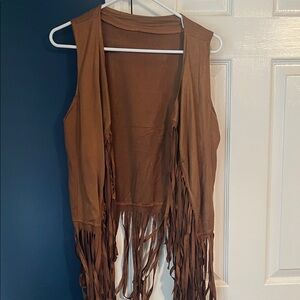 Brown Fringe Vest